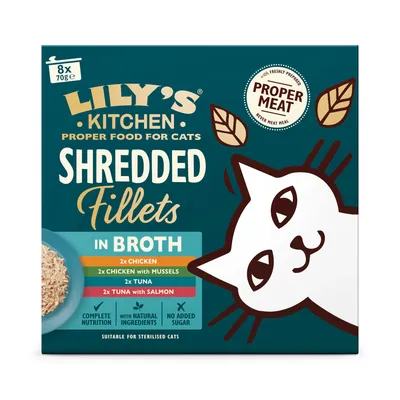 Lily's Kitchen Versnipperde filets voor katten 8 x 70 g