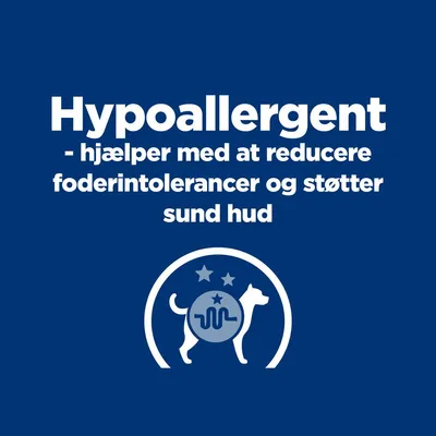 Hypoallergent – hjælper med at reducere foderintolerancer og støtter sund hud