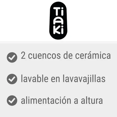 Tiaki: 2 cuencos de cerámica, lavable en lavavajillas, alimentación a altura.