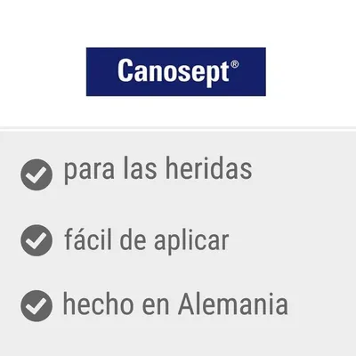 Canosept. para las heridas, fácil de aplicar, hecho en Alemania.