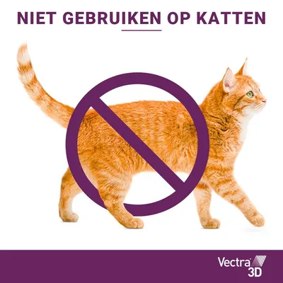 Niet gebruiken op katten. Vectra 3D.