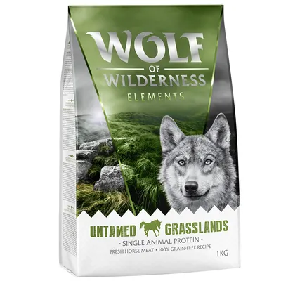 Wolf of Wilderness Elements Untamed Grasslands, Single Animal Protein, frisches Pferdefleisch, 100% getreidefreie Rezeptur, 1kg.