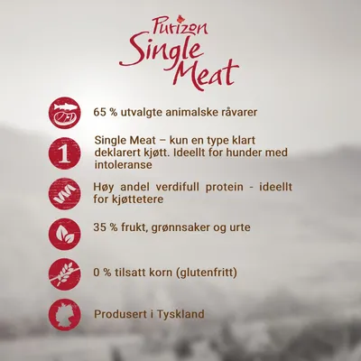 Økonomipakke: 2 x 12 kg Purizon Single Meat - kornfri