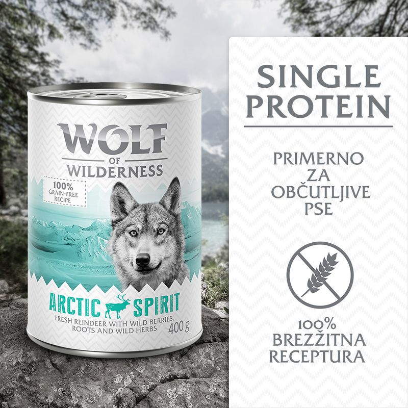 Wolf of Wilderness Adult - Single Protein 6 x 400 g 