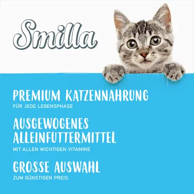 Smilla. Premium Katzennahrung für jede Lebensphase. Ausgewogenes Alleinfuttermittel mit allen wichtigen Vitaminen. Große Auswahl zum günstigen Preis.