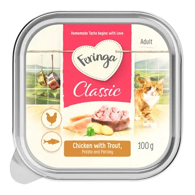 Feringa Classic Adult Chicken with Trout, Potato and Parsley, 100 g. Homemade Taste begins with Love. Feringa Classic Adult Chicken with Trout, Potato and Parsley, 100 g. Homemade Taste begins with Love.