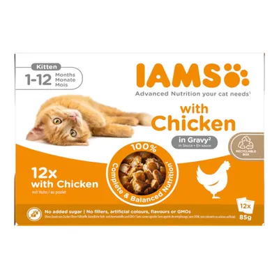 IAMS Advanced Nutrition Kitten poulet en sauce pour chaton