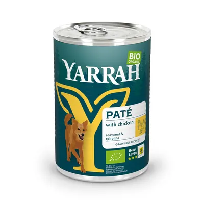 Lot Yarrah Bio Puppy pour chiot - croquettes (2 kg) + boîtes (2 x 400 g) + friandises (9 x 11 g)