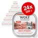 Икономична опаковка: Wolf of Wilderness Adult Single Protein 24 x 300 г в тарелки