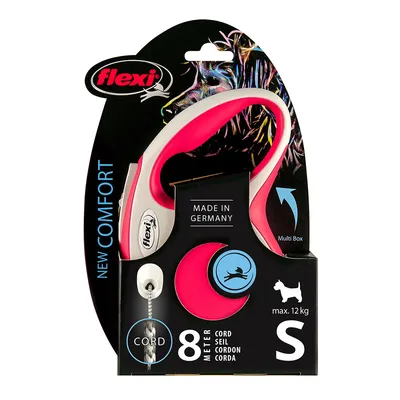 Flexi New Comfort hundkoppel, Made in Germany, 8 meter rep, storlek S, max 12 kg, Multi Box kompatibel.