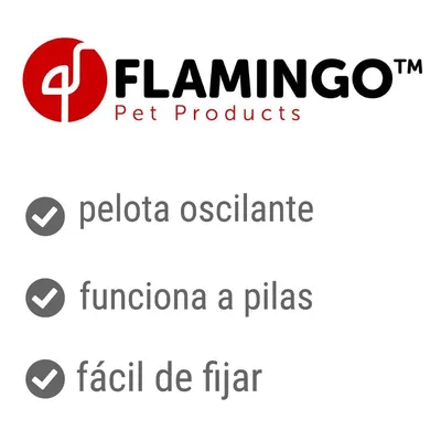 FLAMINGO Pet Products. Pelota oscilante, funciona a pilas, fácil de fijar.