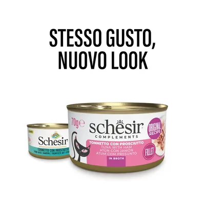 Schesir Complements in brodo Alimento umido per gatti, 6 x 70 g