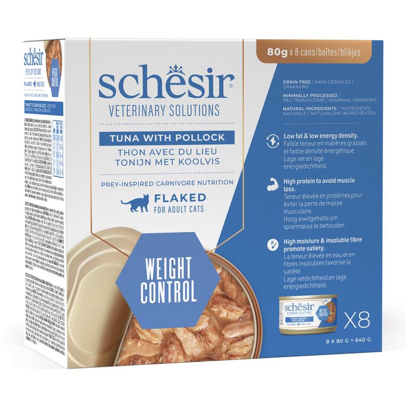 Sparpaket: Schesir Veterinary Solutions Weight Control 24 x 80 g