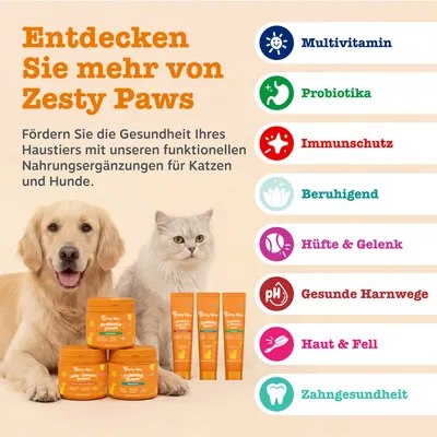 Fedezze fel a Zesty Paws táplálékkiegészítőket macskák és kutyák számára: multivitamin, probiotikumok, immunvédelem, nyugtató, csípő & ízület, egészséges húgyutak, bőr & szőrzet, fogegészség. Fedezze fel a Zesty Paws táplálékkiegészítőket macskák és kutyák számára: multivitamin, probiotikumok, immunvédelem, nyugtató, csípő & ízület, egészséges húgyutak, bőr & szőrzet, fogegészség.
