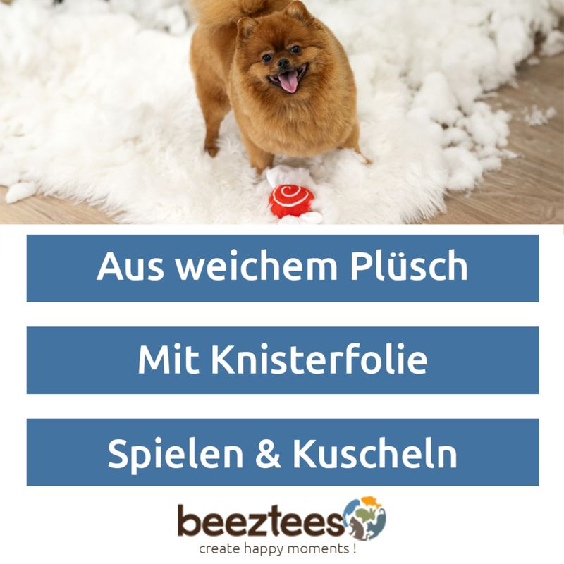 beeztees karácsonyi bonbon kutyajáték, piros/fehér