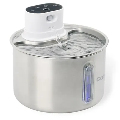 Cat Mate Trinkbrunnen Edelstahl, drahtlos - 2,2 L Cat Mate Trinkbrunnen Edelstahl, drahtlos - 2,2 L