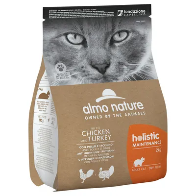 Holistic Maintenance crocchette per gatti adulti, 2kg, con pollo e tacchino.