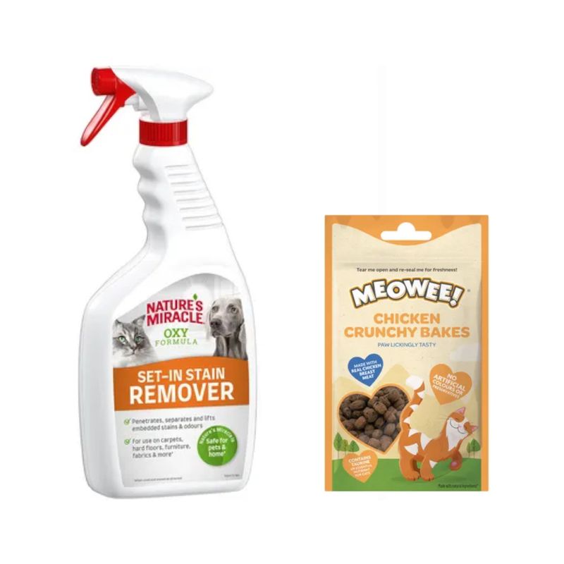 Nature's Miracle 709 ml / 946 ml + Meowee! Chicken Crunchy Bakes 40 g ¡gratis!