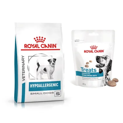 Royal Canin Veterinary Canine Hypoallergenic + 3 x 230 g Hypoallergenic Snacks kaupan päälle!