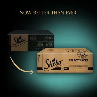 Sheba Pouches Select Slices Mega Pack 72 x 85g