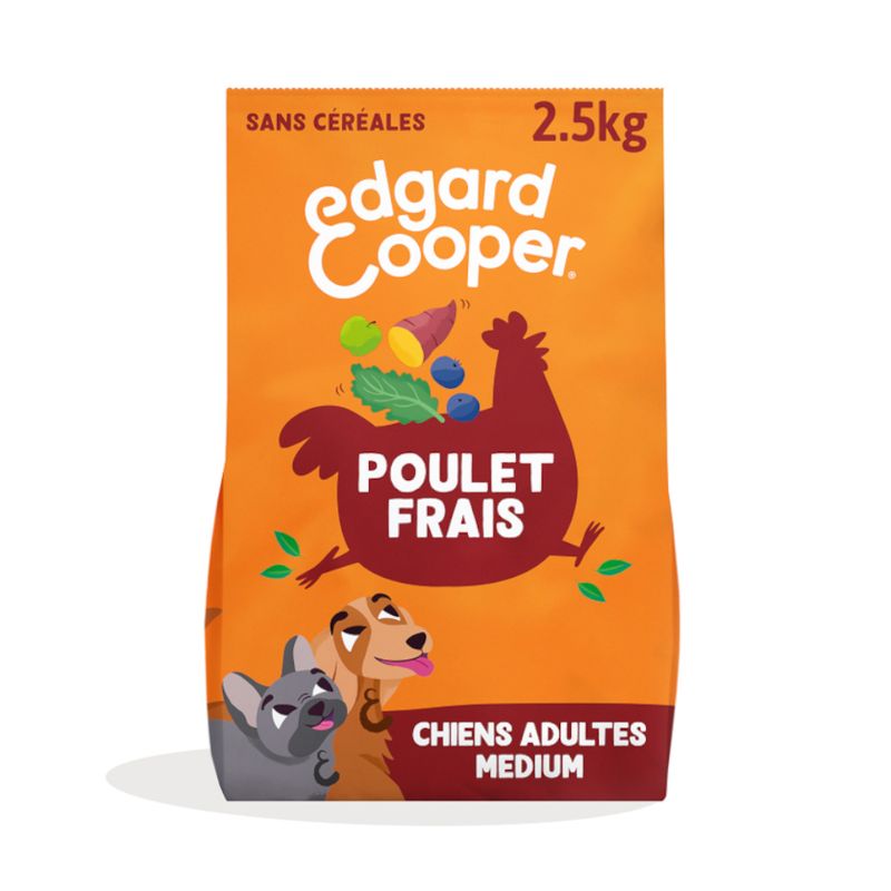 Edgard & Cooper Medium Adult Dog Poulet sans céréales