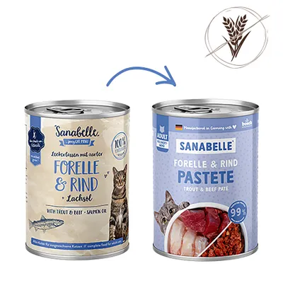 Sanabelle All Meat 6 x 400 g - Forelle & Rind Sanabelle All Meat 6 x 400 g - Forelle & Rind