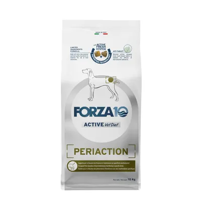 FORZA10 Active Vet Diet Periaction, Limited Ingredients Formula, Active Fresh System, tabletka AFS, wyprodukowano we Włoszech, masa netto: 10 kg.
