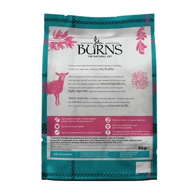 Burns Puppy Original - Lam & Rijst - Dubbelpak: 2 x 6kg