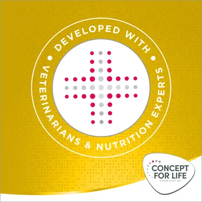 Developed with veterinarians and nutrition experts. Concept for Life.