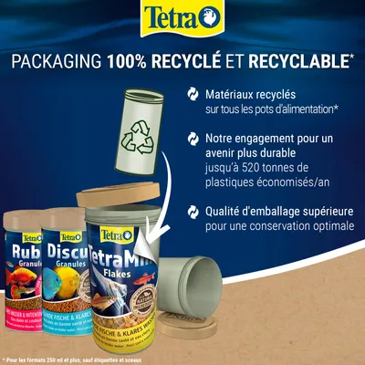 Emballage Tetra 100 % recyclé et recyclable, matériaux issus du recyclage pour toutes les boîtes d’aliments, jusqu’à 520 tonnes de plastique économisées par an, emballage de haute qualité pour une fraîcheur optimale. Emballage Tetra 100 % recyclé et recyclable, matériaux issus du recyclage pour toutes les boîtes d’aliments, jusqu’à 520 tonnes de plastique économisées par an, emballage de haute qualité pour une fraîcheur optimale.