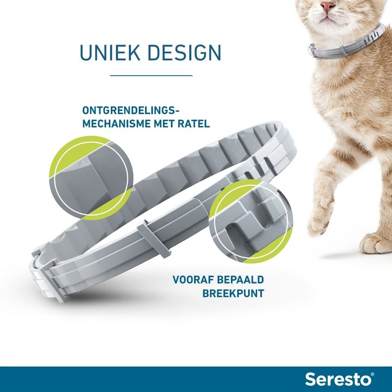 Seresto Vlooien- en Tekenhalsband voor katten