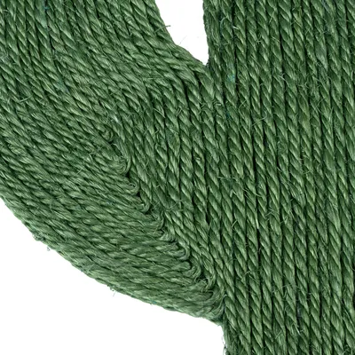 Gros plan sur une surface en corde verte torsadée, matériau visible : corde textile. Aucun texte ou marque apparente.