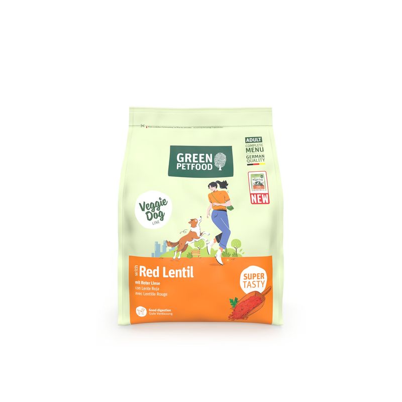 Green Petfood Veggie Dog z rdečo lečo