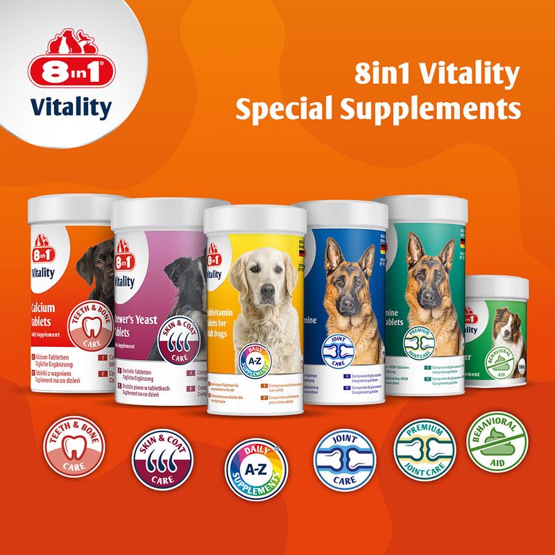 8in1 Vitality Calcium Tablets, wapń