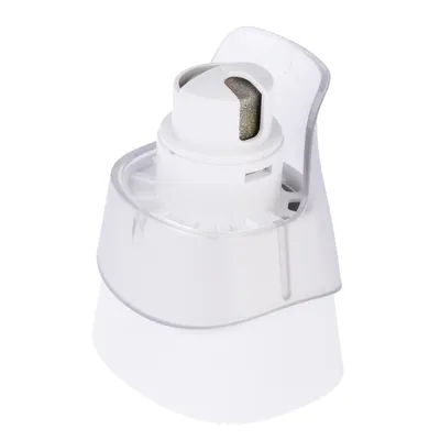 White water filter attachment with transparent housing and visible filter insert.