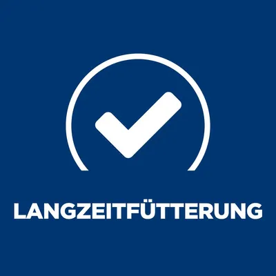 Langzeitfütterung mit Häkchen-Symbol.