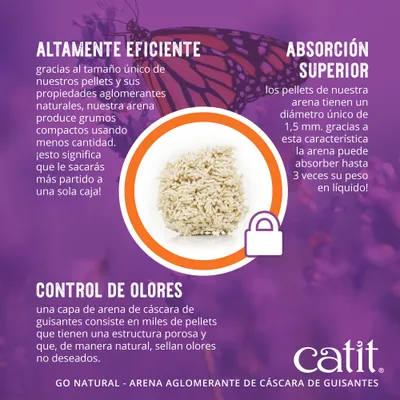 Catit Go Natural arena para gatos con aroma de lavanda Catit Go Natural arena para gatos con aroma de lavanda