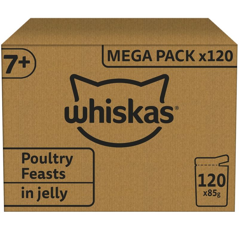 Whiskas 7+ Senior Pouches in Jelly Mega Pack 120 x 85g