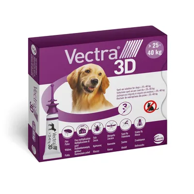 Vectra 3D dla psów, L (25-40 kg), preparat na pchły, kleszcze, komary i moskity