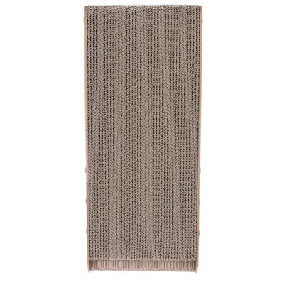 Ξύστρα από κυματοειδές χαρτόνι με ξύλινο πλαίσιο, ορθογώνιο σχήμα.