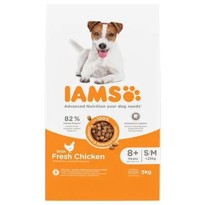 IAMS Advanced Nutrition Senior Small & Medium Dog met Kip 8+
