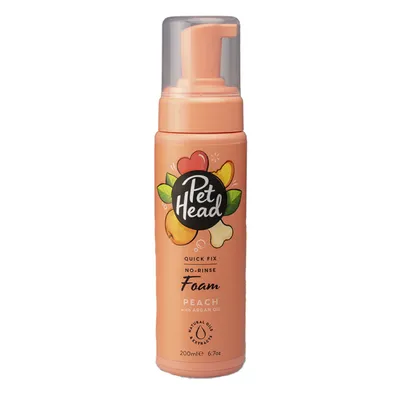 Pet Head Quick Fix No-Rinse Foam, Pfirsich mit Arganöl, 200ml.