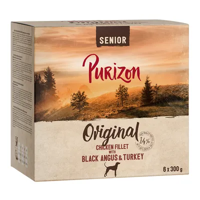Purizon Senior Original, Chicken Fillet mit Black Angus & Turkey, 6 x 300 g. 14% Huhn in Filetqualität.