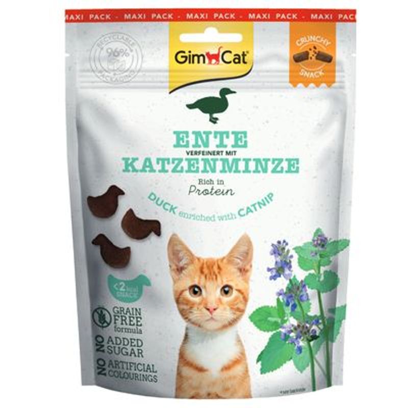 GimCat Crunchy Snacks Eend met Kattenkruid