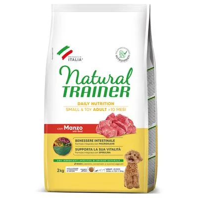Natural Trainer Dog Adult Small & Toy met rundvlees