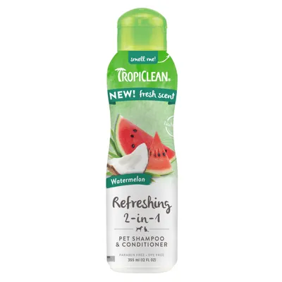 TropiClean Refreshing 2-in-1 Shampooing & Conditionneur Pastèque