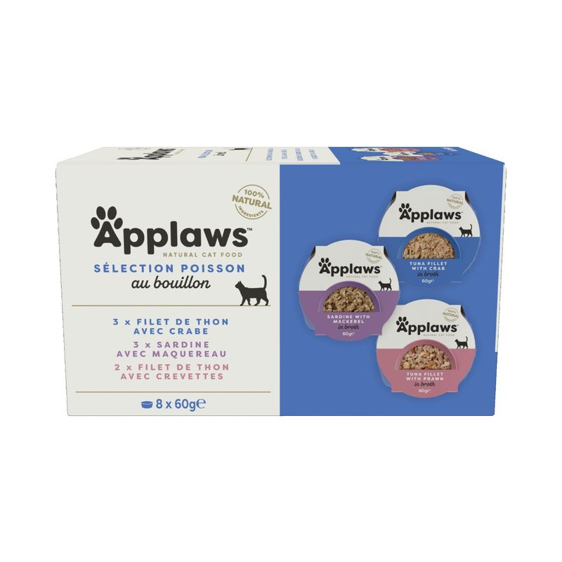 Lot mixte Applaws Cat Pots 8 x 60 g