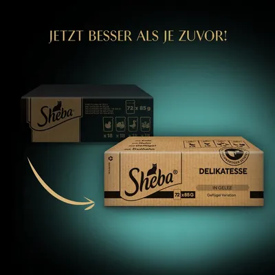 Sheba Delikatesse v žele, perutninska različica, 72 x 85g.