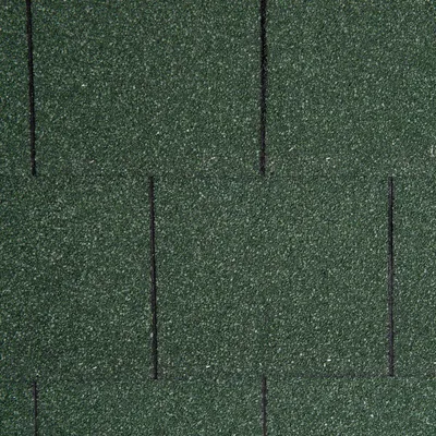Groene dakshingles met gestructureerd oppervlak, geschikt voor dierenverblijven of buitengebruik.