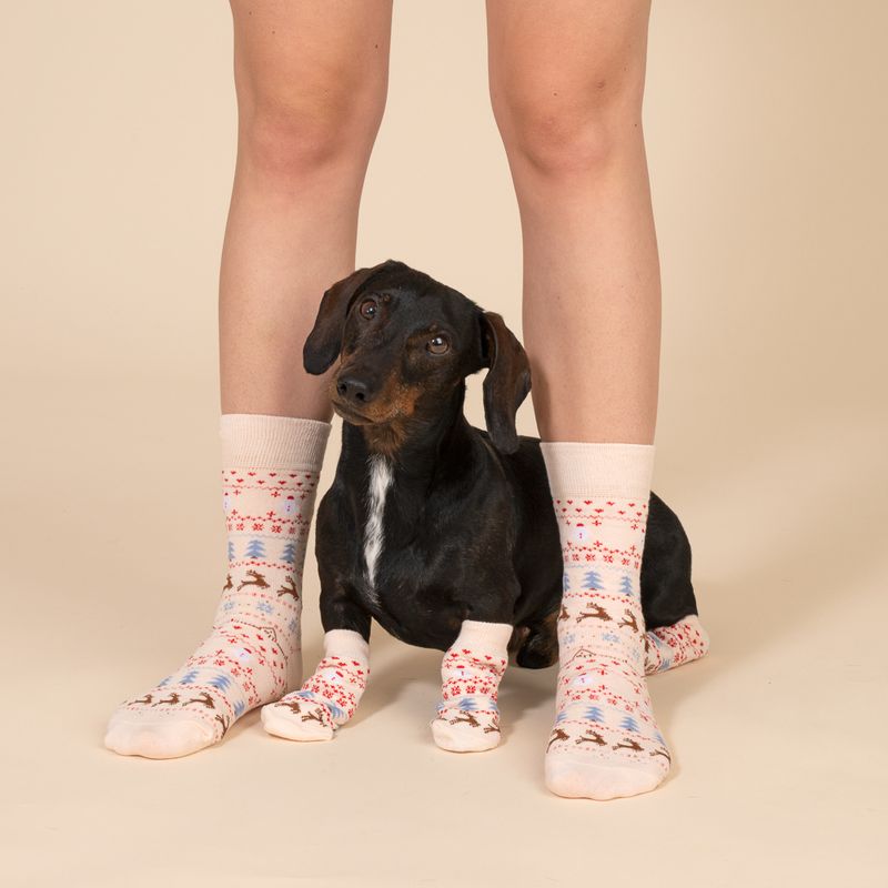 TIAKI Pet & Parent Socken mit nordischem Wintermuster